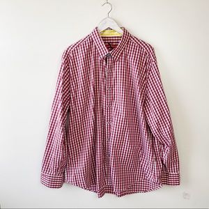 ROBERT GRAHAM 4XL TAILORED FIT Men’s Red Plaid Dress Shirt